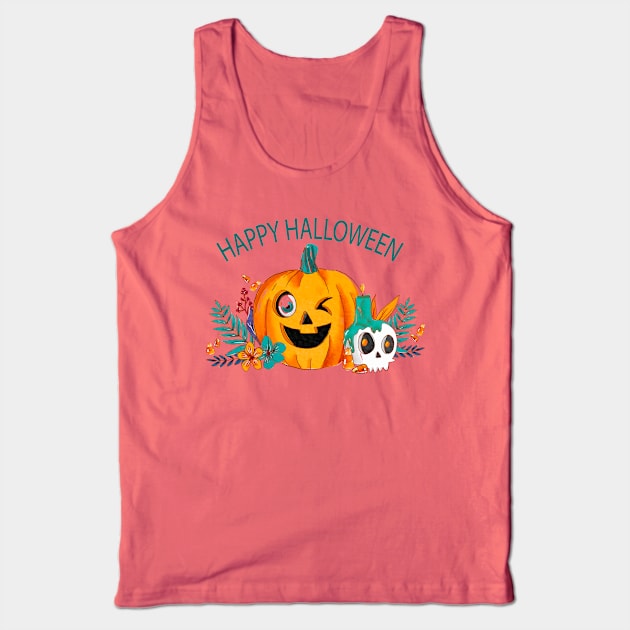 Happy Halloween Tank Top by Mako Design 